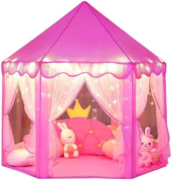 Play Castle Tent For Girls House Castle Foldable Princess Indoor Pink Kids Toys