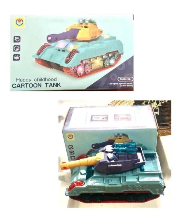 Toy tank with gears with light and sound