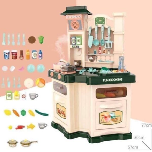 Super Chef 13-Piece Pretend Play Kitchen Toys Playset with Microwave, Oven and Coffee Maker, Multi-color- For Kids