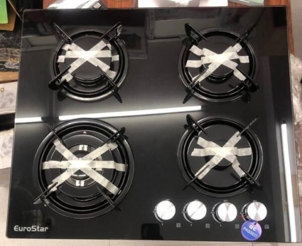 EURO Star 4 Burner Glass Top Gas Cooker High/Premium Quality with 1 year Company Warranty