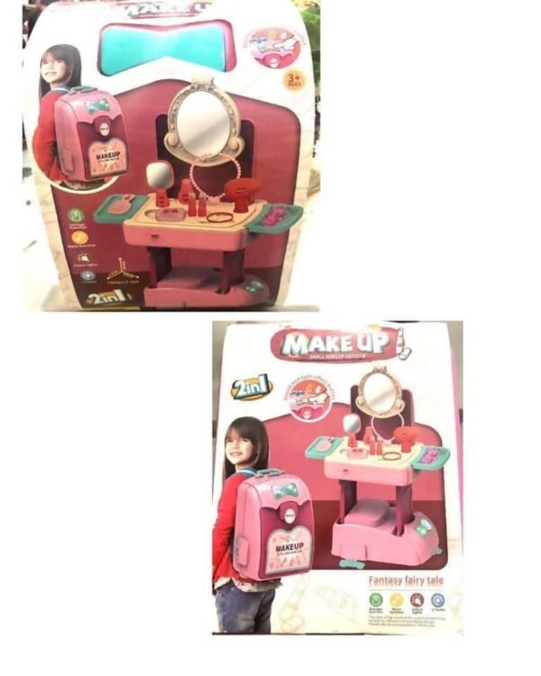 Kids Makeup Play Set School Bag Beauty House