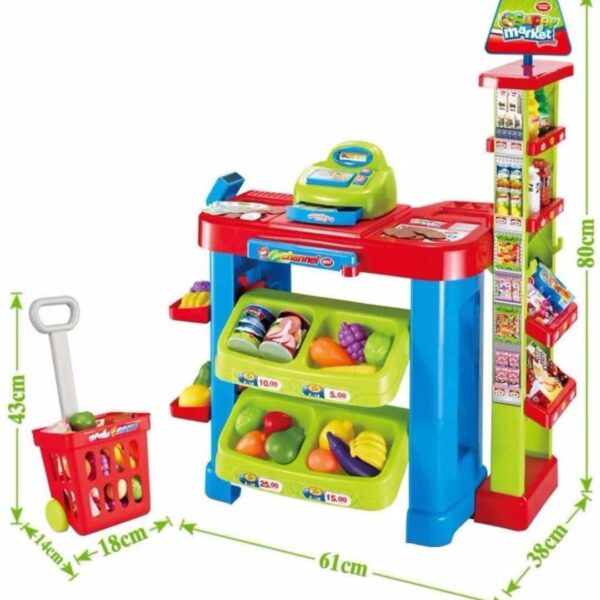 Kids Supermarket Playset Toys Home Supermarket Play Set for Kids