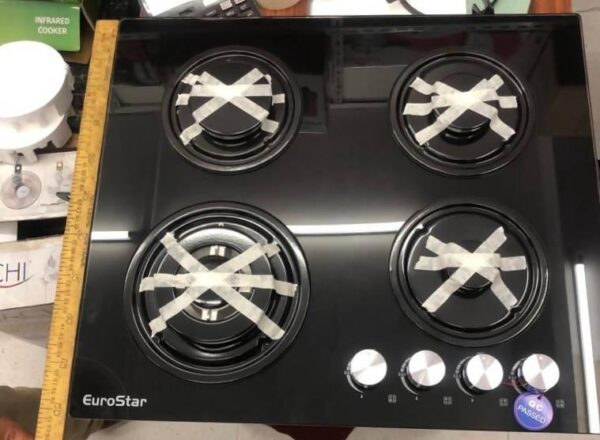 EURO Star 4 Burner Glass Top Gas Cooker High/Premium Quality with 1 year Company Warranty - Image 3