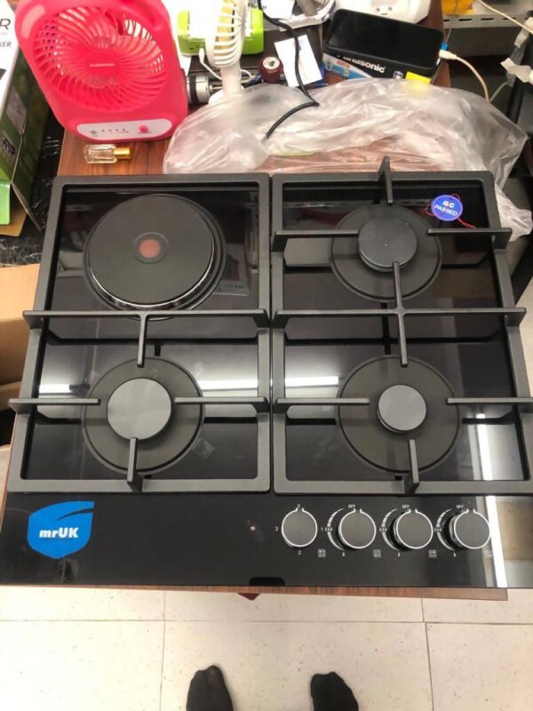 MR UK Gas and Electric 4 Burner Stove (3 GAS PLATES, 1 ELECTRIC PLATE) with one year warranty - Image 3