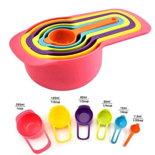 6pcs plastic measuring spoon & cup set - Image 4