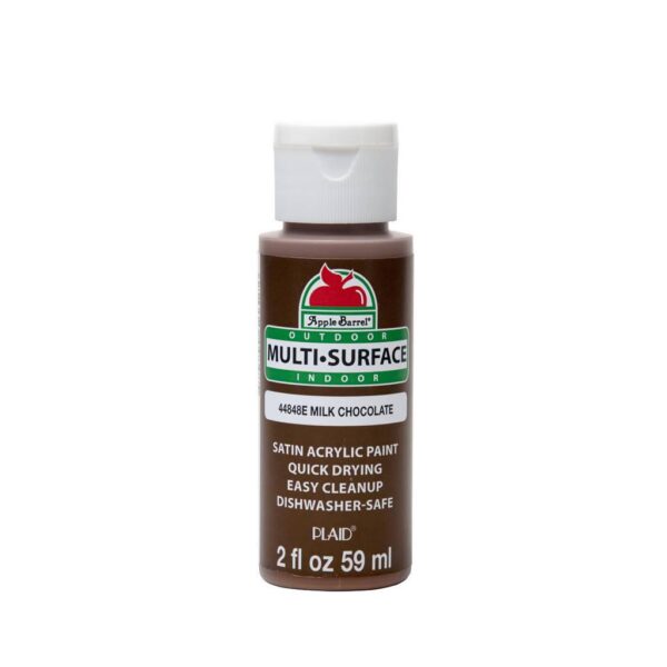 Apple Barrel ? Multi-Surface Satin Acrylic Paints - Milk Chocolate, 2 oz.