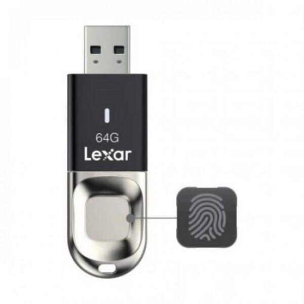 Lexar Jumpdrive Fingerprint F35 64Gb Usb 3.0 Black Pen Drive :LJDF35-64GBBK