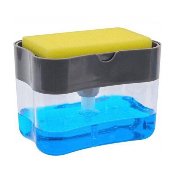 Portable Soap Pump Dispenser & Sponge Holder for Kitchen Dish Soap Dispenser