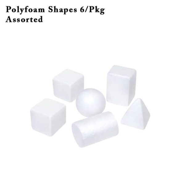 Polyfoam Shapes 6/Pkg Assorted