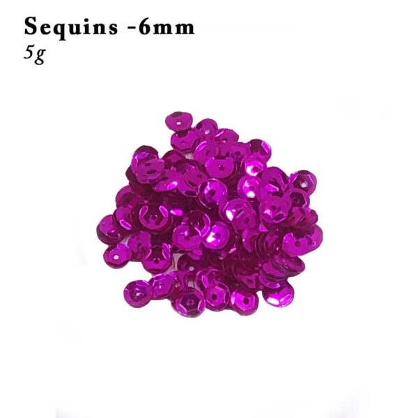 Cup-Sequins Pack - Purple 6mm