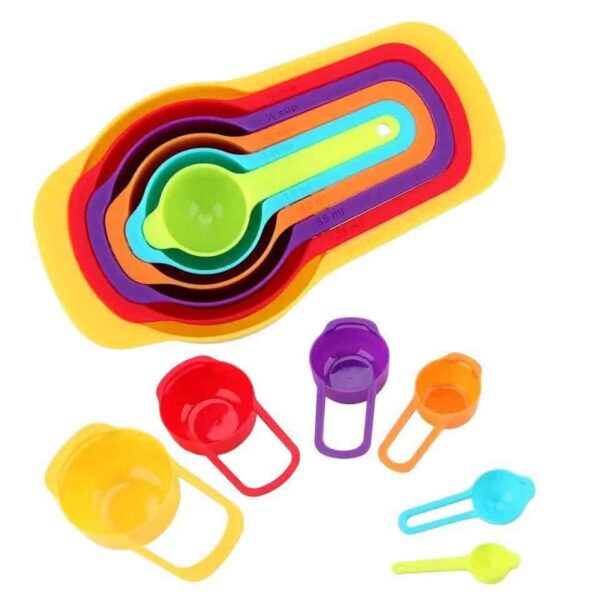 6pcs plastic measuring spoon & cup set