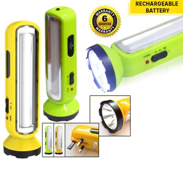 Bright Rechargeable Torch With Lamp – BR-1515L (1510) with warranty - Image 2