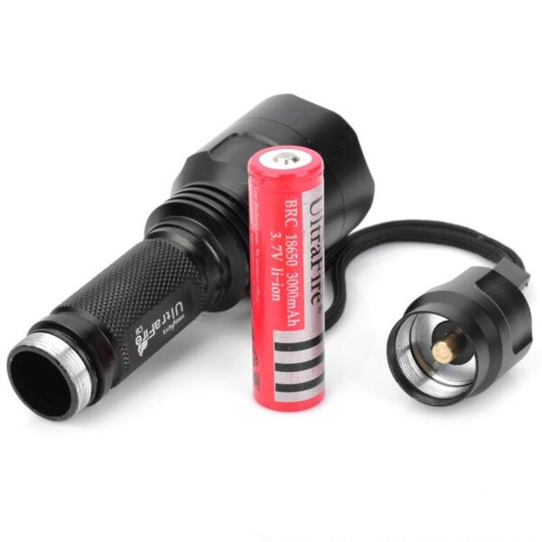 Led Rechargeable Torch Or Flashlight - Aluminum Body - One 18650 Battery - Image 2