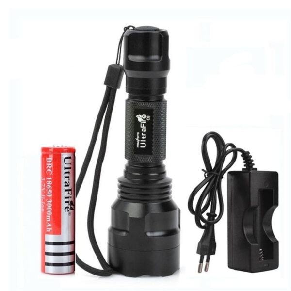 Led Rechargeable Torch Or Flashlight - Aluminum Body - One 18650 Battery - Image 3