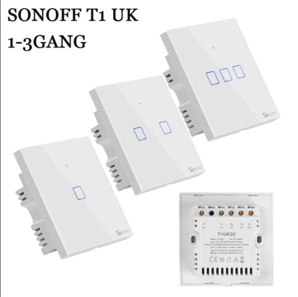 Sonoff Wifi Smart Touch Switch Sri Lanka - 1 Gang - TX Series - Image 2