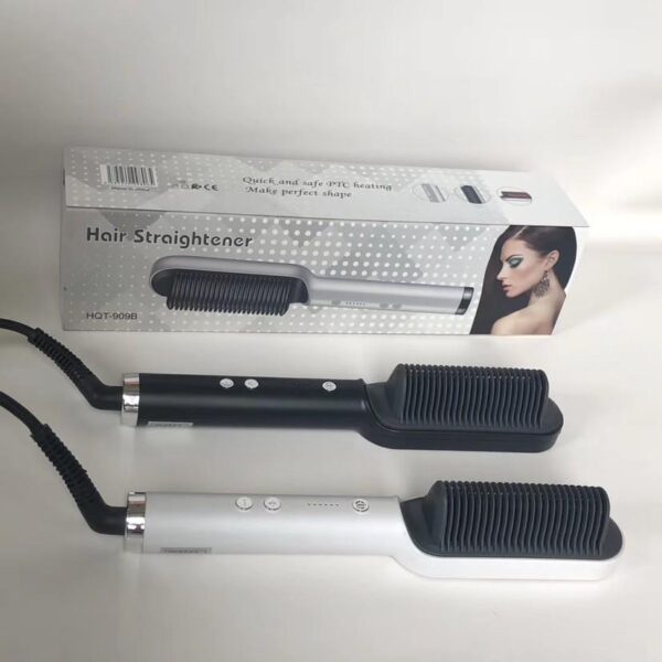 Hair Straightener Ceramic Heated Hair Brush HQT-909B - Image 3