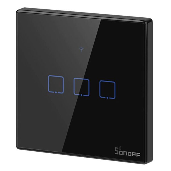 Sonoff T3 Black Wifi Smart Touch Switch Sri Lanka - 3 Gang