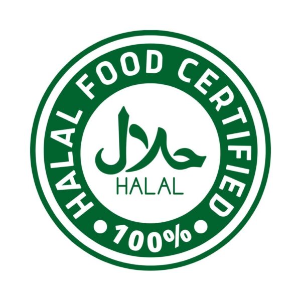 100% Halal Food Certified - Sign Sticker - 6 Inch X 6 Inch