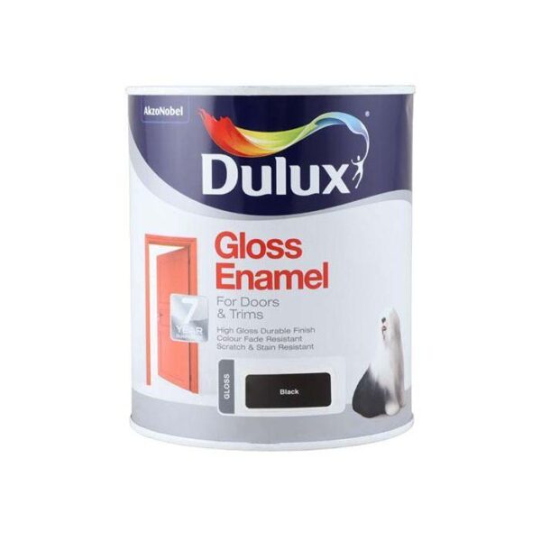 Dulux Enamel Gloss Brilliant White Paint 500ml - Image 2