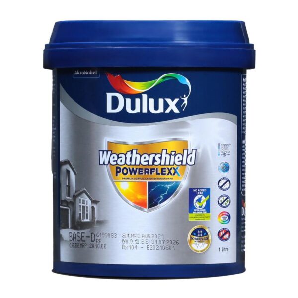 Dulux Weathershield Exterior Emulsion Powerflexx Brilliant White Paint 4l