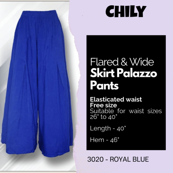 Flared & Wide Skirt Palazzo Pants - Image 6