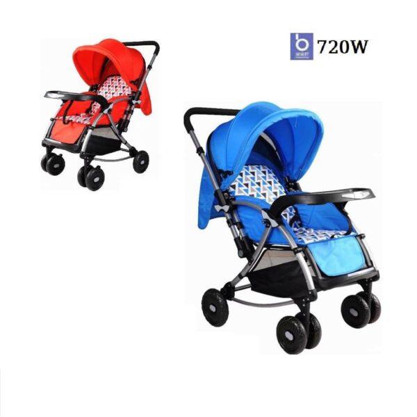 Blue and Red Kids Rocking Stroller