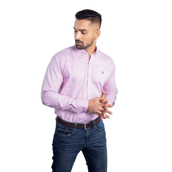 Benjamin George Men's Long Sleeve Shirt – Pink - Image 2