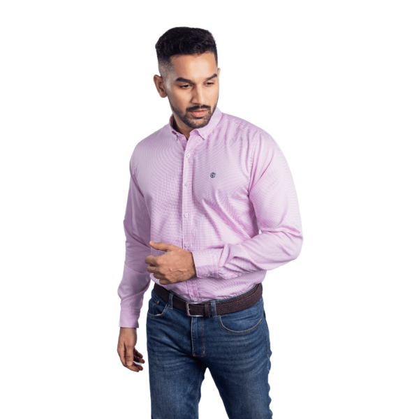 Benjamin George Men's Long Sleeve Shirt – Pink - Image 3