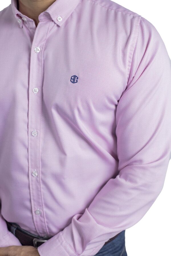 Benjamin George Men's Long Sleeve Shirt – Pink - Image 4