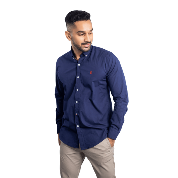 Benjamin George Men's Long Sleeve Shirt – Dark blue - Image 3