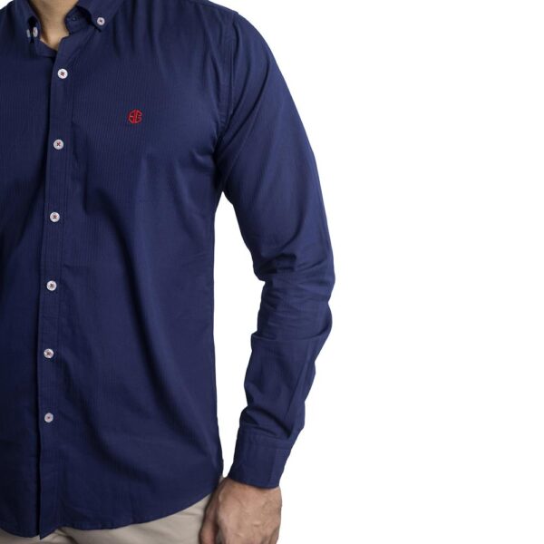 Benjamin George Men's Long Sleeve Shirt – Dark blue - Image 4