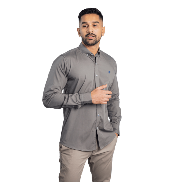 Benjamin George Men's Long Sleeve Shirt – Brown - Image 2