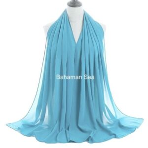 Image of Luxury Chiffon Shawl - Bahaman Sea