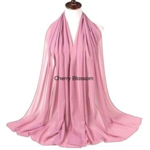 Image of Luxury Chiffon Shawl - Cheery Blossom