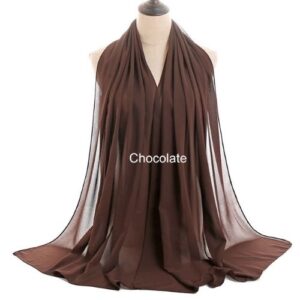 Image of Luxury Chiffon Shawl - Chocolate