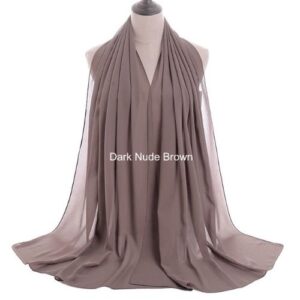 Image of Luxury Chiffon Shawl - Dark Nude Brown