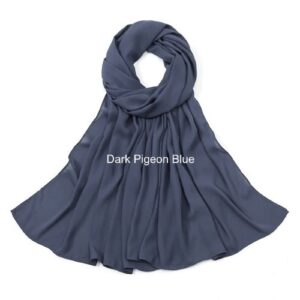 Image of Luxury Chiffon Shawl - Dark Pigeon Blue