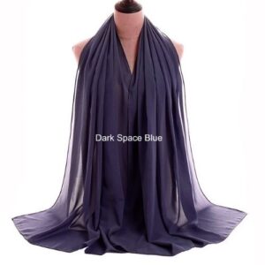 Image of Luxury Chiffon Shawl - Dark Space Blue