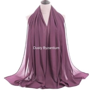 Image of Luxury Chiffon Shawl - Dusty Byzantium