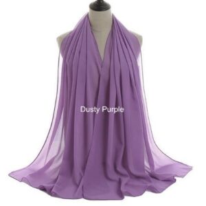 Image of Luxury Chiffon Shawl - Dusty Purple