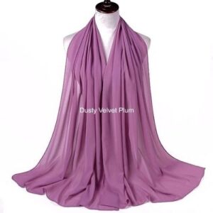 Image of Luxury Chiffon Shawl - Dusty Velvet Plum