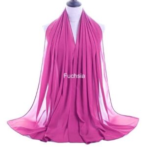 Luxury Chiffon Shawl - Fuchsia