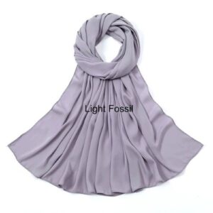 Image of Luxury Chiffon Shawl - Light Fossil