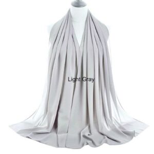 Image of Luxury Chiffon Shawl - Light Grey