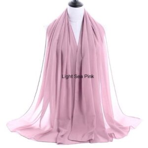 Image of Luxury Chiffon Shawl - Light Sea Pink