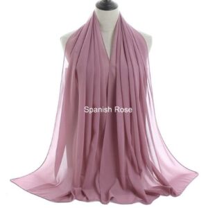 Image of Luxury Chiffon Shawl - Spanish Rose