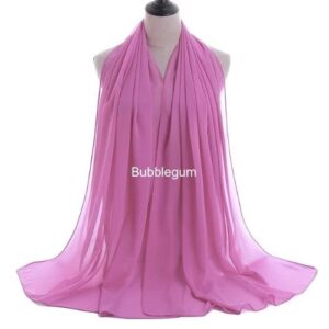 Luxury Chiffon Shawl - Bubblegum