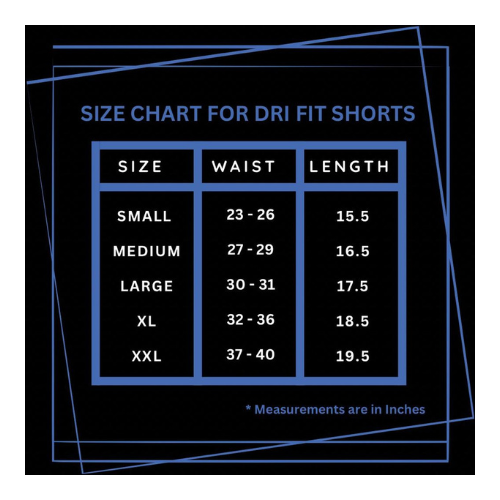 Nike dri fit shorts size chart best sale