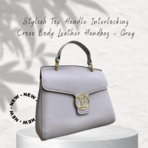 an image of a gray colour hand bag