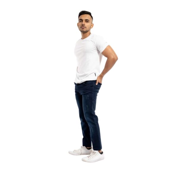 Men's Scraped Slim Fit Premium Jeans - Image 3